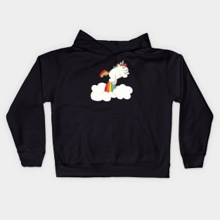 Rad White Unicorn Kids Hoodie